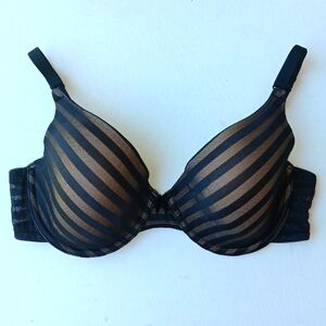 Maidenform Striped Black Bra Size36D